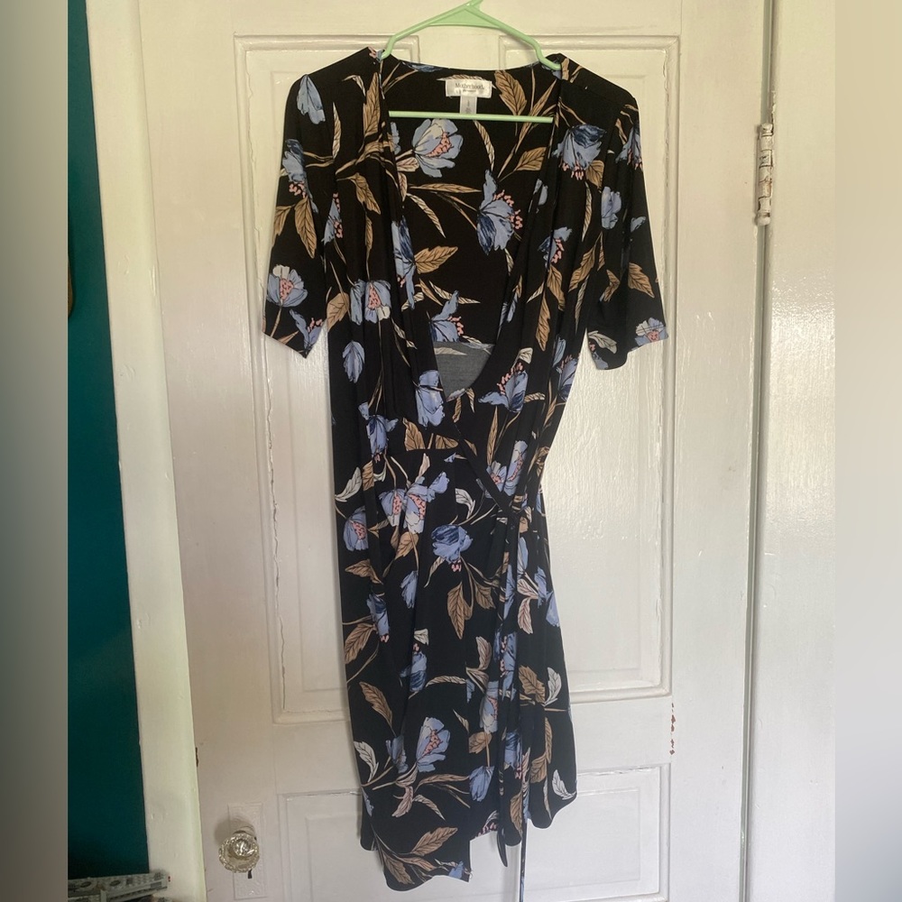 Maternity Floral Wrap Dress